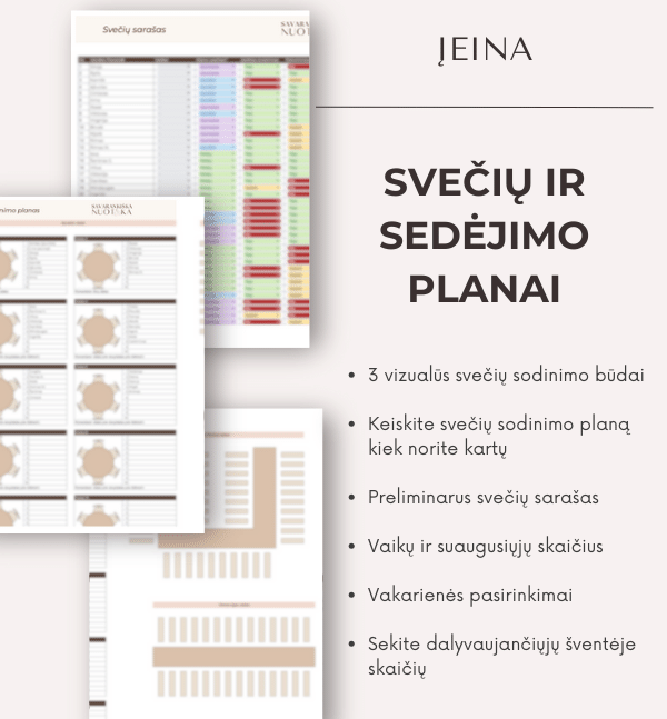 Vestuvių sedėjimo planai